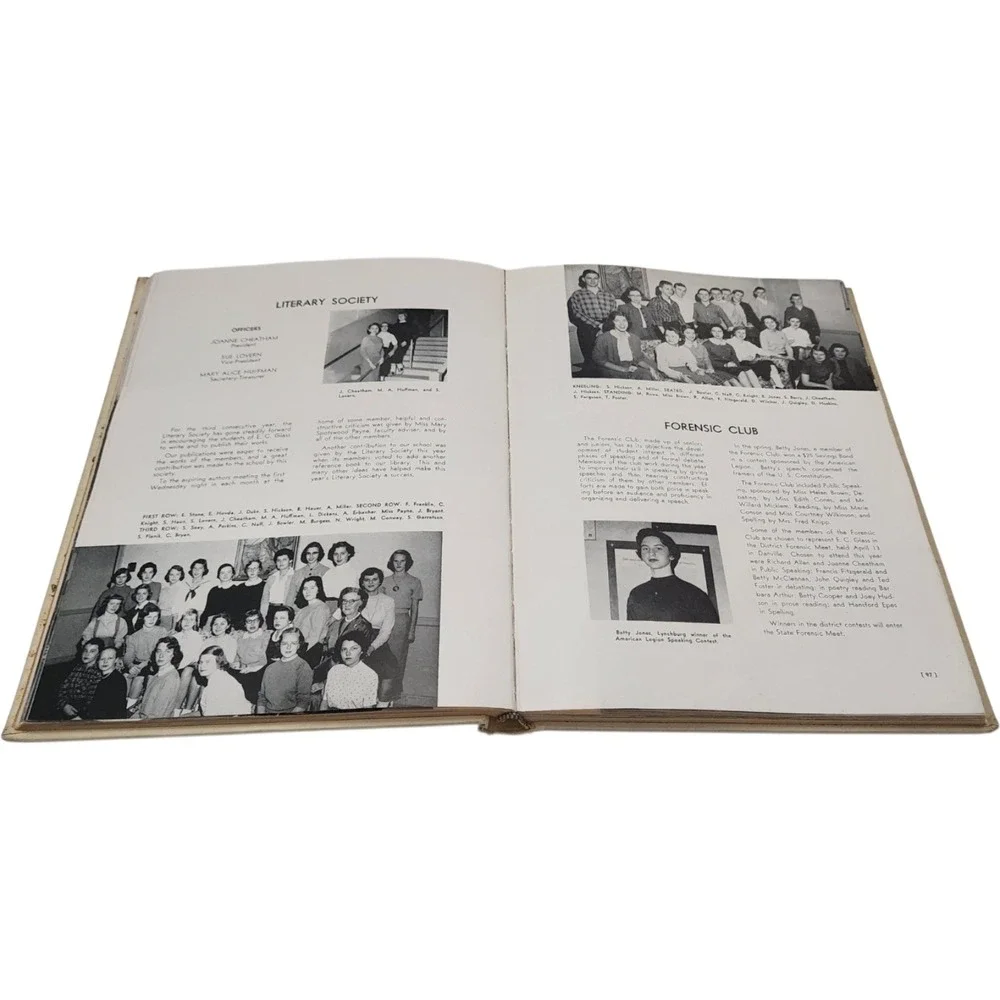 1957 The Crest‎ Yearbook EC Glass High School Lynchburg Virginia Vol 44 Vintage